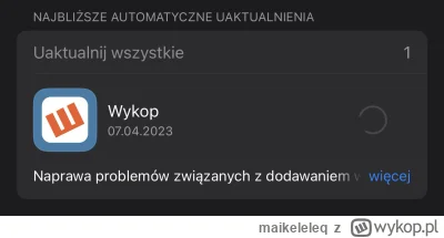 maikeleleq - I tak sobie wisi już 10min, ten szajs się nawet zaktualizować nie chce X...