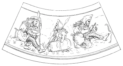 foka4 - wojownicy scytyjscy przedstawieni na wazonie znalezionym w krymskim kurchanie...