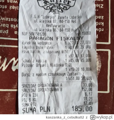 kaszankazcebulka82 - @dlaczegomichau żarcie jedno z lepszych w Helu, ale ceny to ( ಠಠ...