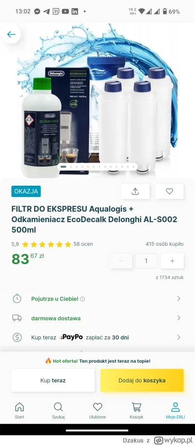 Dzakus - Jeśli ktoś robi zakupy to polecam patrzeć na aplikację Erli. Coraz częściej ...