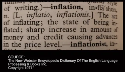 osetnik - Inflacja - (gwałtowny) wzrost podaży pieniądza powodujący, podążający za ni...