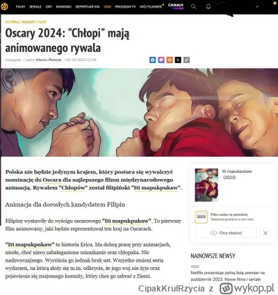 CipakKrulRzycia - #oscary #chlopi #lgbt     #film #animacja #polska #filipiny Wiecie ...
