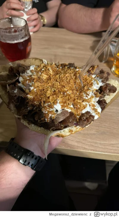 Megawonsz_dziewienc - Dzisiaj był konsumowany kebab wołowo barani. W cenie 34zl skons...