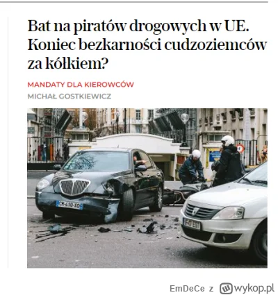 EmDeCe - #ue #prawo #samochody
 Natomiast dla przepisów dotyczących bezkarności obcok...