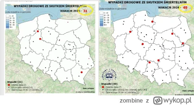 zombine - Te same dni, różnica jednego roku. Robi wrażenie, ponad 60% więcej ofiar śm...