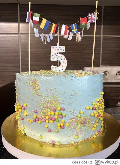 cassiopei - Tort na piąte urodziny mojego chrześniaka, który obecnie ma fazę na geogr...