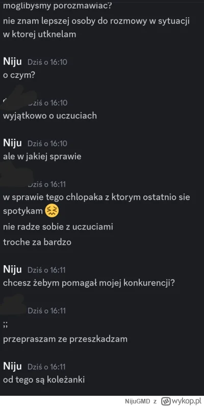 NijuGMD - czy w odpowiedni sposób odpowiedziałem koleżance? Chciałem uniknąć bycia em...