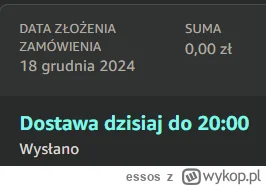 essos - Do której dzisiaj kurierzy jeżdżą? 

Przyszla mi dzis paczka zamowiona wczora...