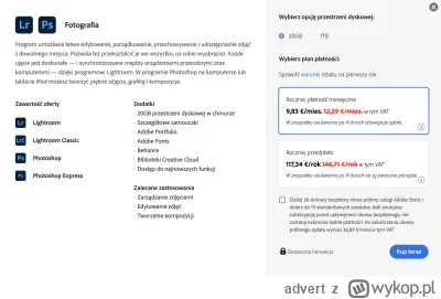 advert - Jest teraz ta promka na Lr + Ps za niecałe 10€ i wiem że jest cykliczna, ale...
