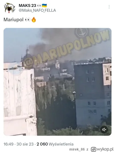 mirek86 - #ukraina 


https://twitter.com/MaksNAFO_FELLA/status/1696897974901596656?t...