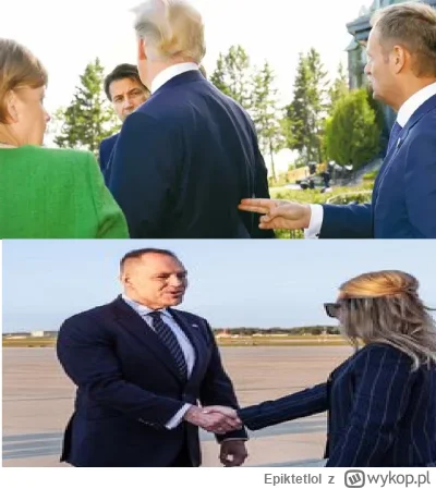 Epiktetlol - TO SĄ TE DETALE LEWAKI. 
Wasz bóg Tusk celuje BRONIĄ w plecy Trumpa...
A...