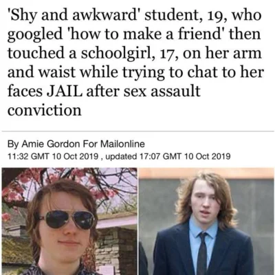 krucjatasyjonistycznegojihadu - 19 letni student, który dotknął 17 letniej dziewczyny...
