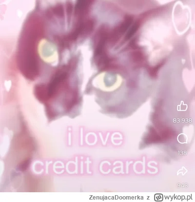 ZenujacaDoomerka - Kocham karty kredytowe, mam ich tak dużo, wszystkie są wymaxowane ...