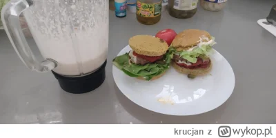 krucjan - Dzisiejszy posiłek:
Hamburgery wołowe, szejk z orzechów, jogurtu i białka.
...