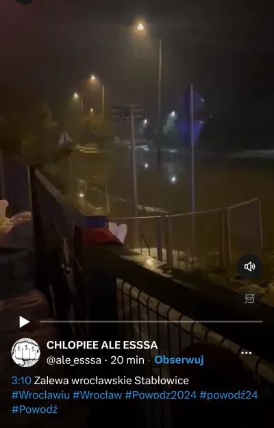 Olek3366 - #powodz #wroclaw patrząc z innego kadru to tam więcej jest wody
https://x....