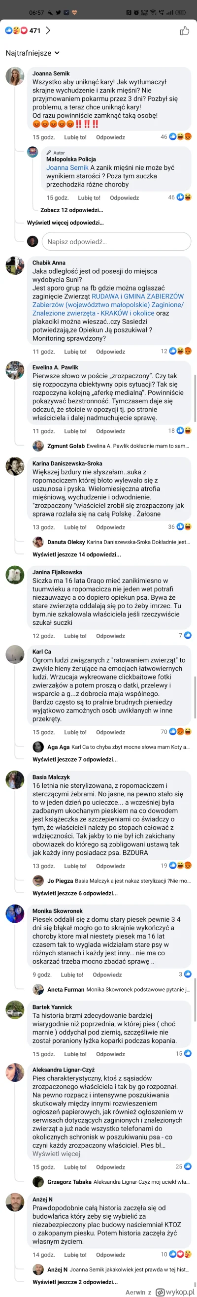 Aerwin - @Wincyyyyj: a tutaj komentarze pod postem małopolskiej policji, która wyjaśn...