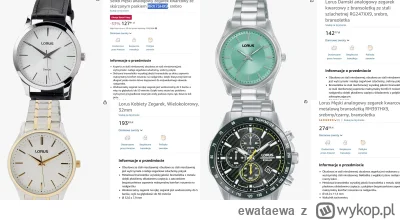 ewataewa - #zegarki Jak lubicie Lorusy, to zerknijcie na Amazon. Fajne ceny na tego b...