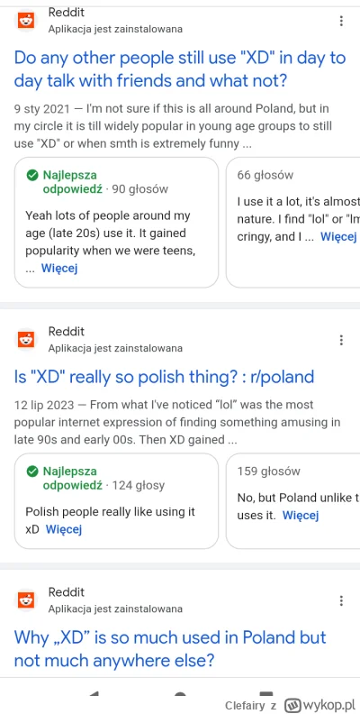 Clefairy - @spinel tak było, a jak wpiszesz "xD" reddit w google to masz takie wyniki...