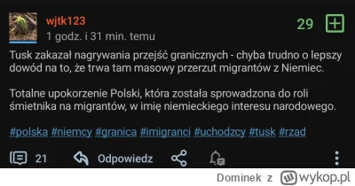Dominek - Mieszkam na pograniczu polsko niemieckim, granice przekraczam, średnio 3, 4...