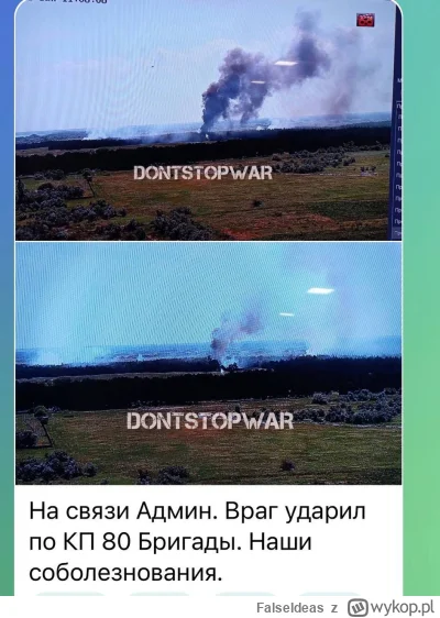 FalseIdeas - Kacapy opłakują dziś kwaterę główną 80. brygady, która znajdowała się gd...