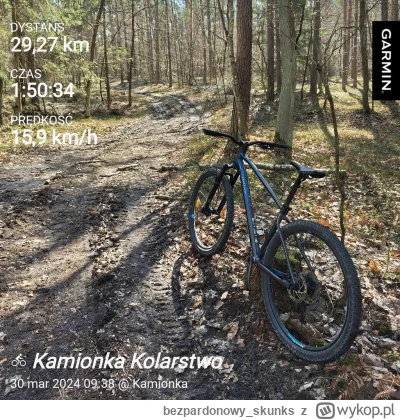 bezpardonowy_skunks - #rower 

Najdłuższa trasa odkąd kupiłem ten rower pod koniec pa...