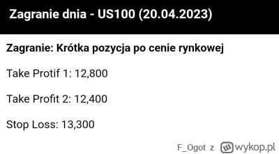 F.....t - Dziś US100 w górę. Poleci w okolice 13300 ( ͡° ͜ʖ ͡°)

#gielda #meczennicyx...
