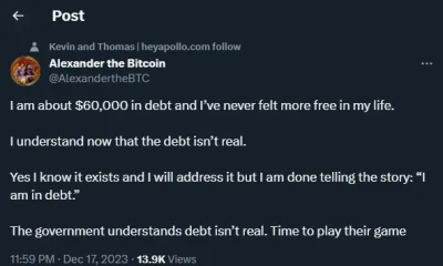 Dantte - Niektórzy Bitcoinowcy to przesadzają XD
Jak twój debt isnt real to poczekaj ...