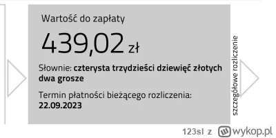 123sl - Powtórzę sie:
Rachunek z maja: 334 kWh kwota 253 zł 
W międzyczasie przekrocz...