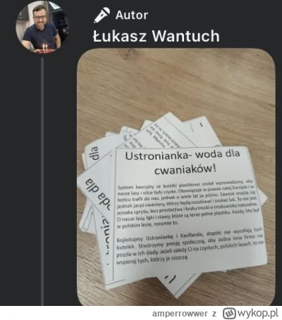 amperrowwer - Dorosły chłop, radny Krakowa zrobił naklejki i nakleja je na butelki Us...