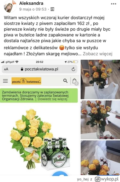 yo_hej - Czy z okazji dnia matki jak co roku będzie wysyp skarg na pocztę kwiatową? (...