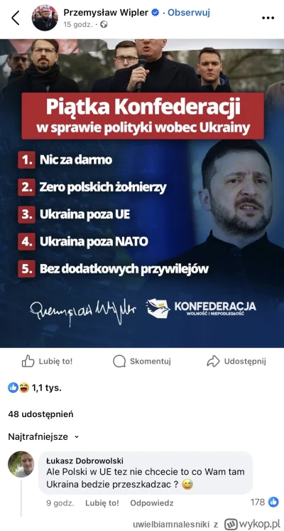 uwielbiamnalesniki - Konfederacja tęskni za logiką vol 2137. Brawa dla Łukasza za pod...