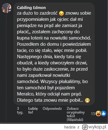 hadzia - Z takich bardziej bezsensownych hobby to tłumacze sobie komentarze pod zagra...