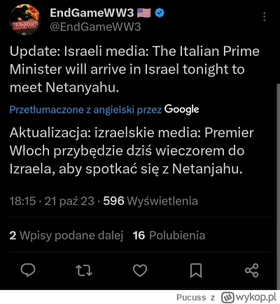 Pucuss - Dziś inby nie będzie 
#izrael #wojna #palestyna