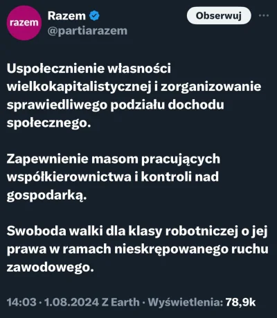 CrazyZdzich - „To jest wizja komunizmu, niestety”. 
Co roku 1 sierpnia, partia Razem ...