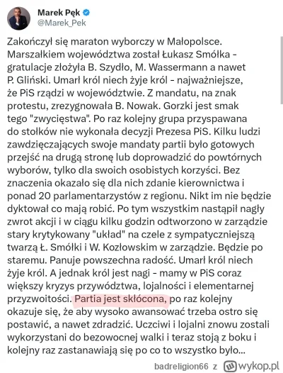 badreligion66 - #polityka Senator PiSu tak oto opisuje sytuacje w PiSie. Żrą się bard...