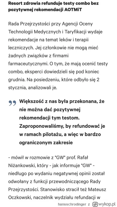 hansschrodinger - Niezależny organ uznał że testy combo (covid, grypa rsv) są chuyowe...