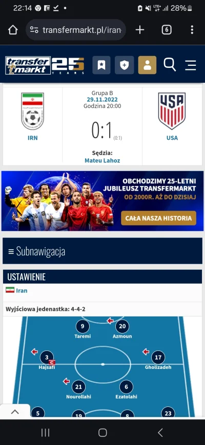 fornson23 - @Mega_Smieszek 3 lata temu przecie był taki mecz. Na Mistrzostwach Świata...