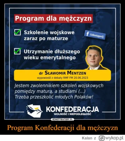 Kalan - Dla wszystkich mężczyzn którzy chcą głosować na konfederację, przypominam:
#k...