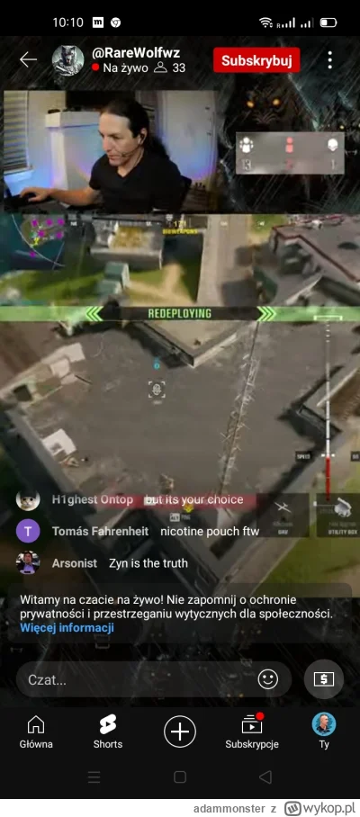 adammonster - Cześć. W jaki sposób mogę ustawić Stream w obs lub w innym programie ab...