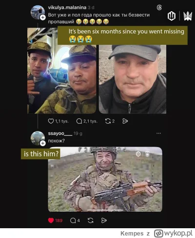 Kempes - #ukraina #rosja #wojna

Ukraińcy pomogli odnaleźć zaginionego kacapa... dzię...