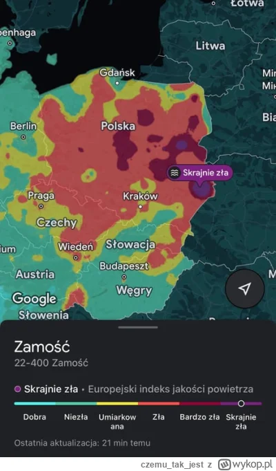 czemutakjest - Dla Polski potrzebna bedzie nowa skala zanieczyszczen powietrza

#pols...