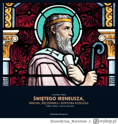 BenedictusNursinus - #kalendarzliturgiczny #wiara #kosciol #katolicyzm

czwartek, 3 l...