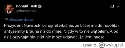 Qmal - JE Donald Franciszek Tusk prętem po kratach.

(https://x.com/donaldtusk/status...