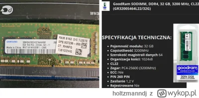 holtzmanndj - Cześć mirasy.
Chce zrobić upgrade ramu w laptopie. Model to HP Pavilion...