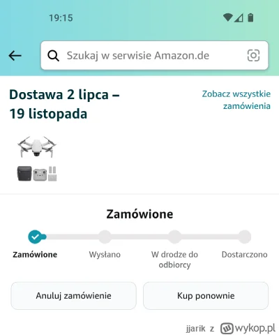 jjarik - #amazon mam pytanko kupiłem drona na amazon.de wyskoczyło potwierdzenie płat...