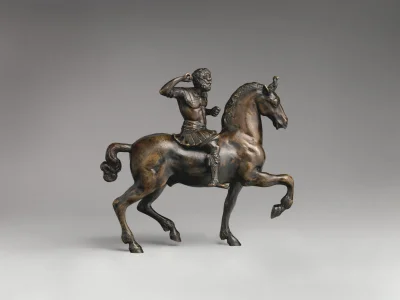Loskamilos1 - Jeździec na koniu, rzeźba z brązu stworzona w XVI wieku w północnych Wł...