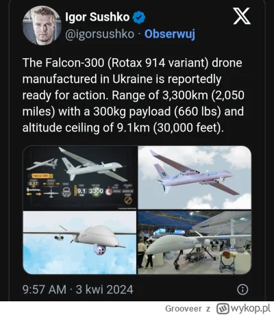 Grooveer - Ukraina ma już podobno drony bojowe o zasięgu ponad 3 tys. kilometrów
#woj...
