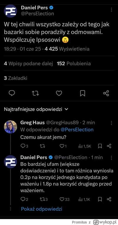 Promilus - Ipsos doważył aż 2% na rzecz kibola. Ale to chyba wszystko na wyczucie, że...