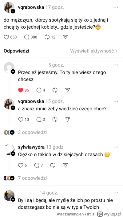 wiecznysingiel97trt - P0lczysko zawiedzione bo chady które mają loszki na pęczki mają...