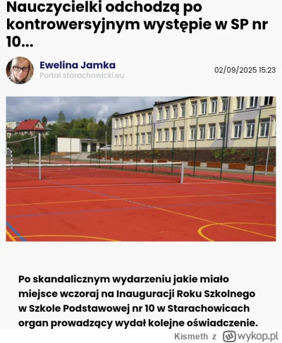 Kismeth - Dobrze, że nauczycielki zwolniono za patopiosenkę na rozpoczęciu roku szkol...